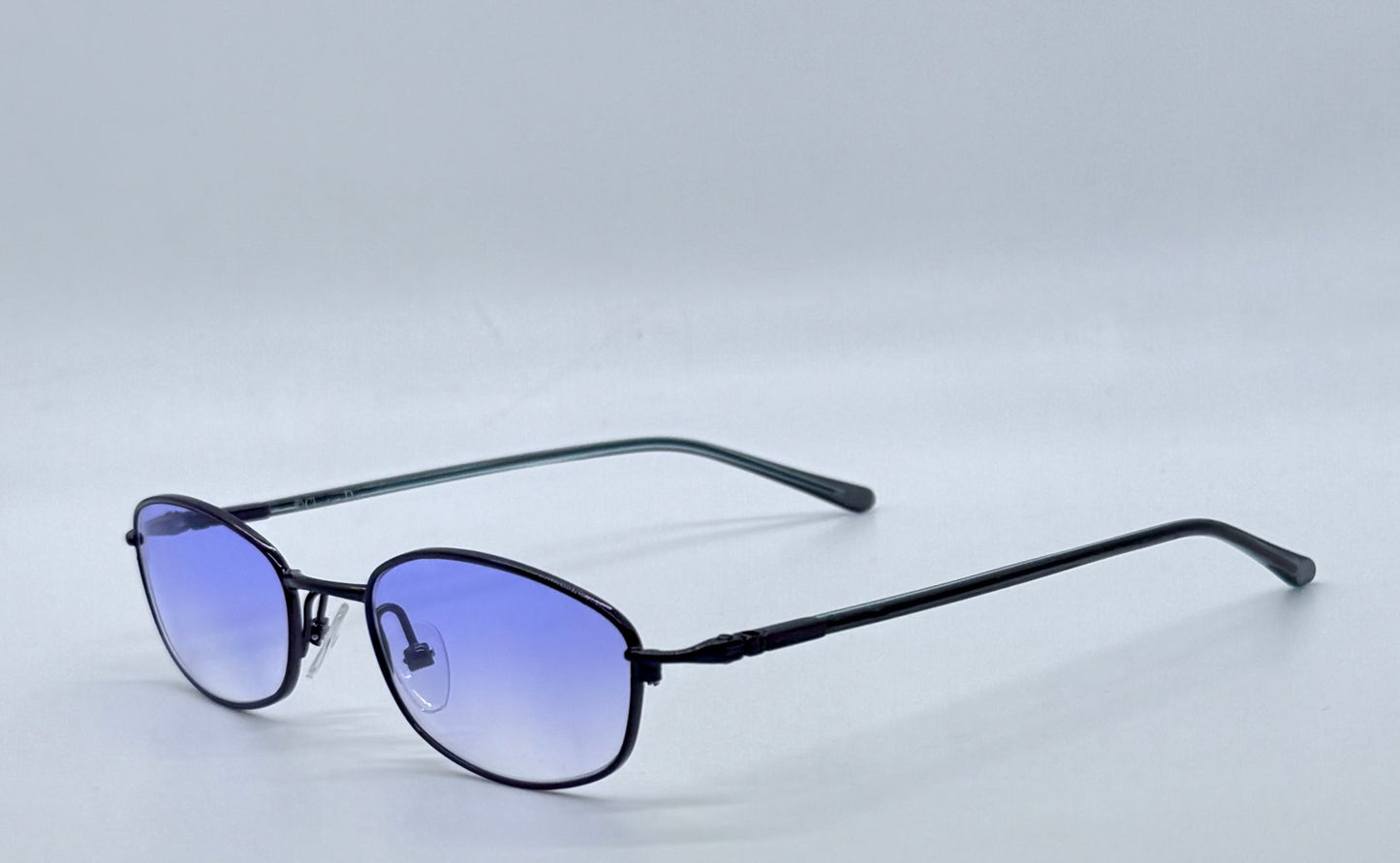 Christian Dior CD 3589 20S-Y2K Blue Oval Sunglasses w/New Blue Sky Gradient Custom Lenses