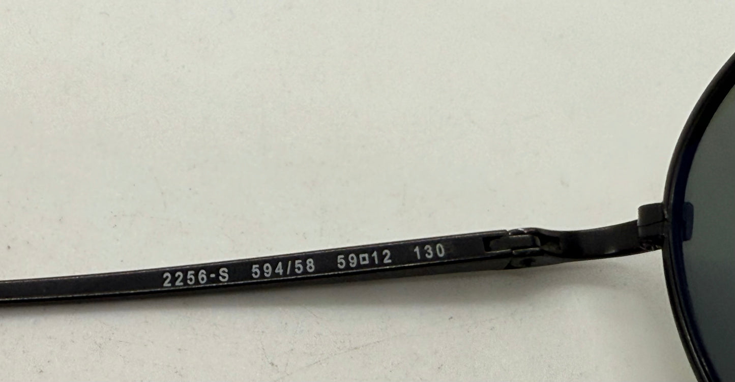 Persol 2256-S 594|58 Vintage Black Aviators W| Polarized Lenses-Deadstock