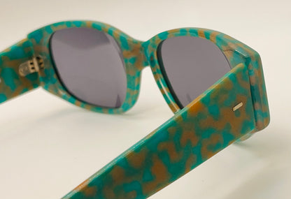 Vintage Alain Mikli Paris 3091 “Jul” Turquoise Marbled Sunglasses - Nos - Hand Made In France