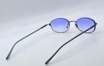 Christian Dior CD 3589 20S-Y2K Blue Oval Sunglasses w/New Blue Sky Gradient Custom Lenses