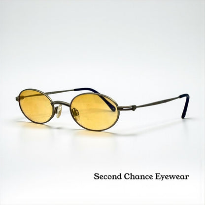 EN.JOY E1715 B135 Vintage Oval Sunglasses w/New Amber Tinted Custom Lenses