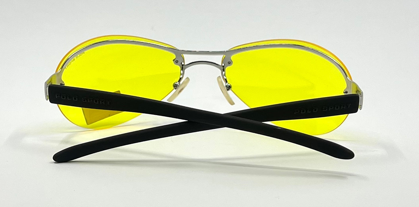 POLO SPORT Ralph Lauren 1036/S W8BPU Y2K Vintage Sunglasses-Yellow Lenses-63mm