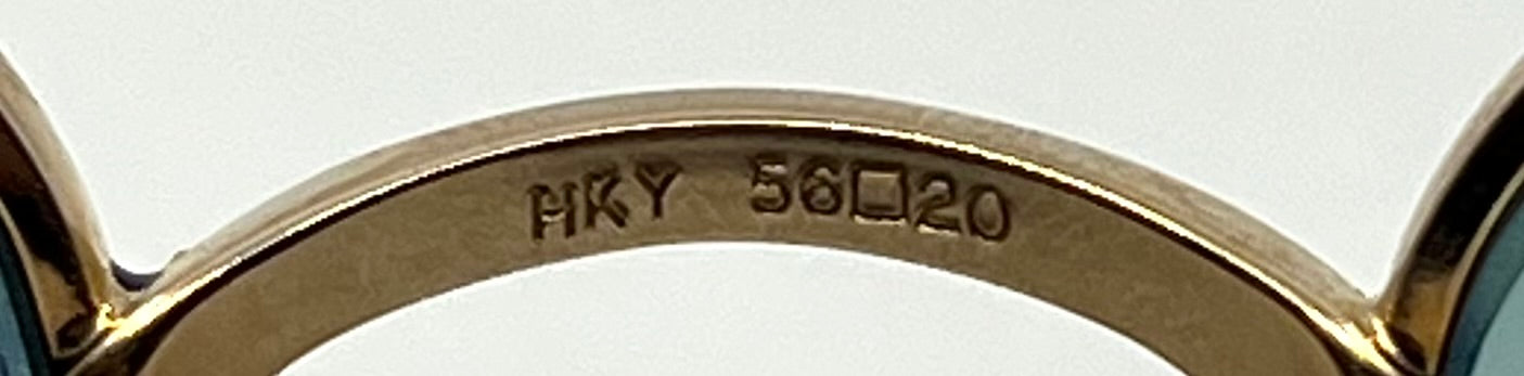 Hoya CP11 Vintage Gold Aviator Sunglasses-New Aqua Gradient Custom Lenses-Japan