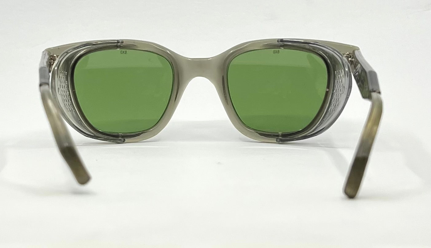 Bouton U-Fit-6 Z87 Safety Glasses USA-Original Green Mineral Glass Lenses-Vintage 1950s