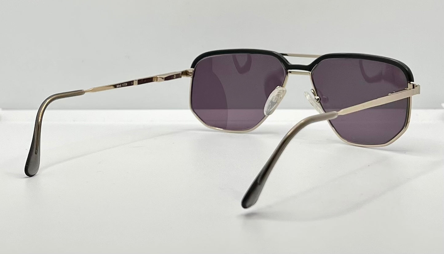 High Fashion Mod. 1729 – Italian Metal Vintage Aviator W|New, Custom Violet Grey Lenses