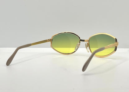 Vintage Deadstock Neostyle Boutique 303 Sunglasses – Custom Gradient “Citrine Moss” Lenses – Made In Germany – 52-18