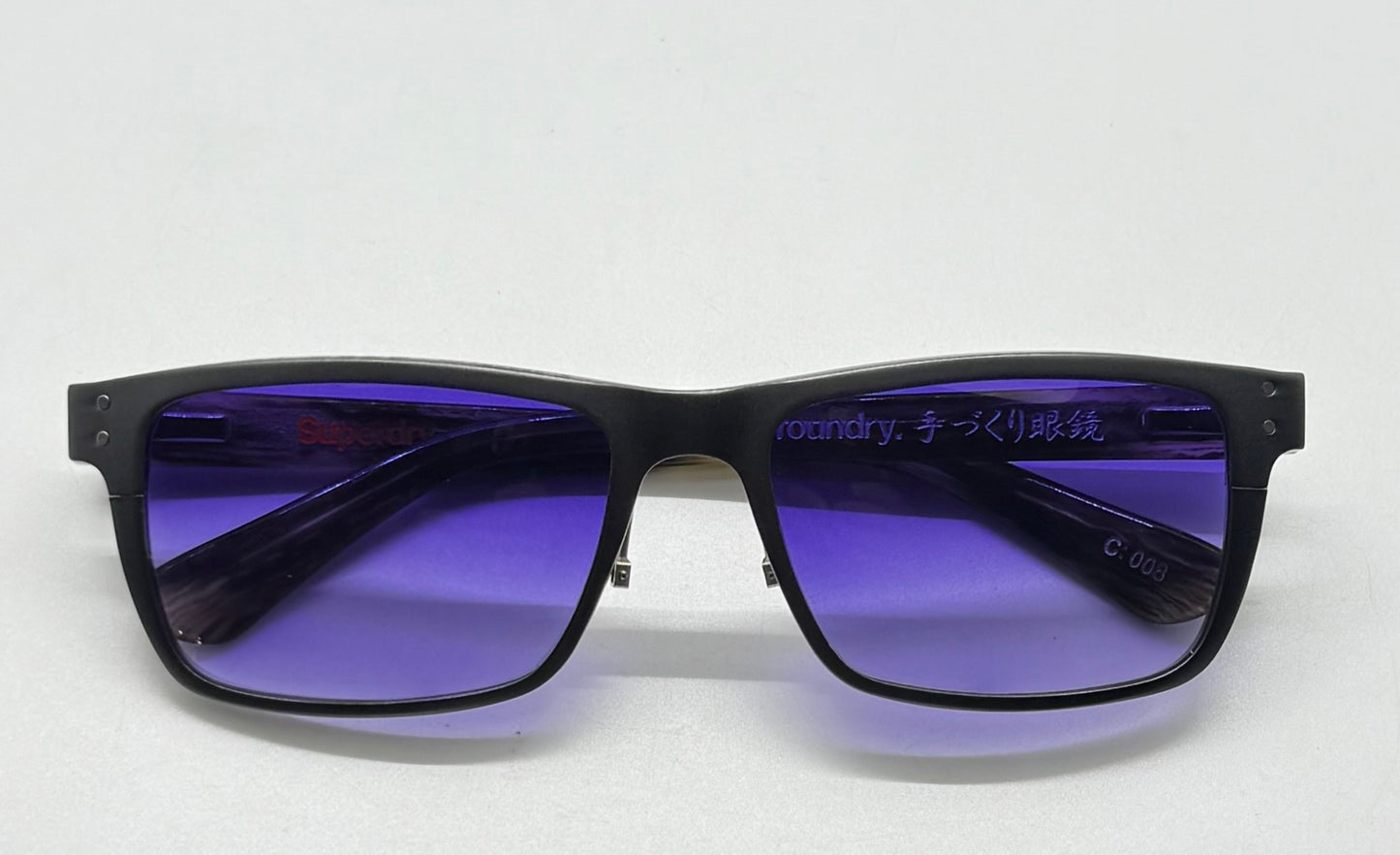 Superdry X Foundry Japan Collab W|New Purple Gradient Custom Lenses-Spring Hinges-Unworn