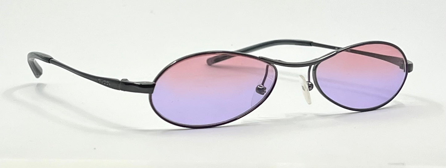 Gucci GG2678 628 Y2K Vintage Oval Sunglasses w/New Violet-Rose Gradient Custom Lenses
