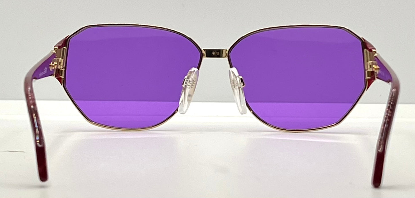 Silhouette M 6104 V 6055 Vintage Sunglasses W|New Solid Purple Custom Lenses-56Mm-Unworn|Nos-Austria