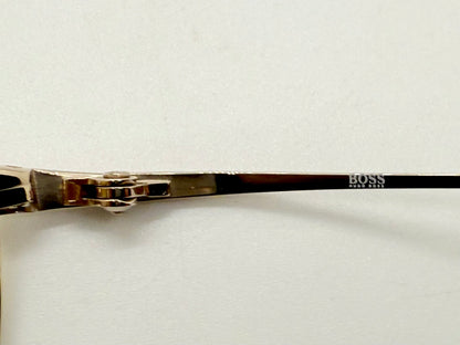 Hugo Boss Hb5774 Titanium Aviator Sunglasses Amber Lens Deadstock Japan