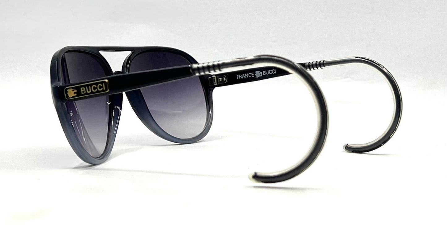 Bucci 1970s VINTAGE Aviator Sunglasses-Cable Temples-Unworn-France