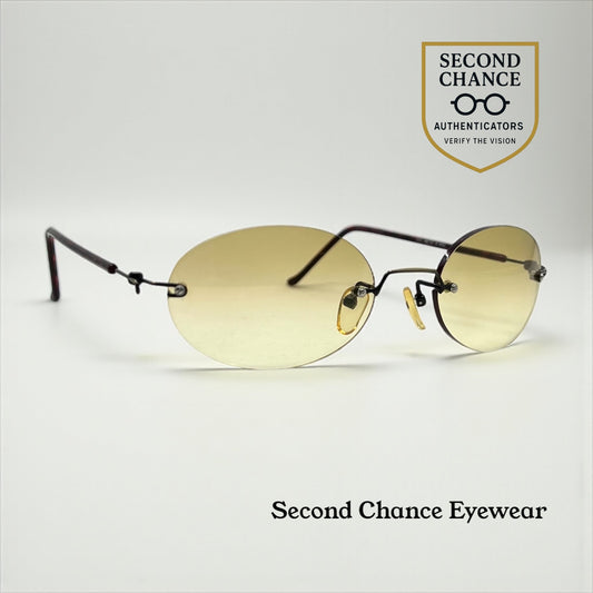 SPEKTEK S42- Y2K Rimless Oval Sunglasses-Unworn Original Gradient Lenses