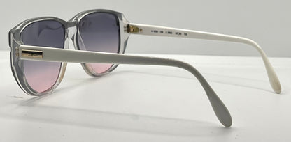 Silhouette M 1220 C 2952 Vintage White Sunglasses w|New Grey to Rose Gradient Custom Lenses-57mm-Austria