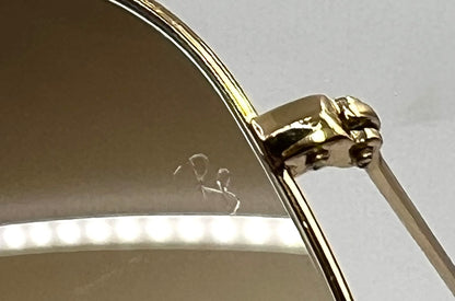 B&L Ray-Ban Large Metal Gold Aviator 58mm-w/New RB Gradient Lenses