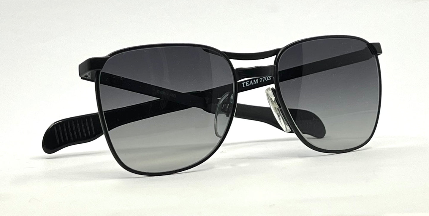 Safilo TEAM 7703 003-Y2K Vintage Sunglasses-New Smoke/Blue Custom Gradient Lenses