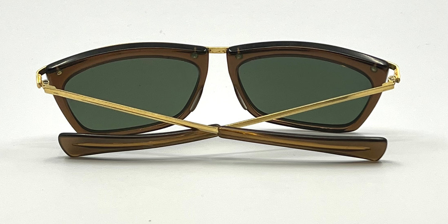 Vintage B&L Ray-Ban USA Pre-Olympian Deluxe Gold Tortoise Sunglasses BL Lenses