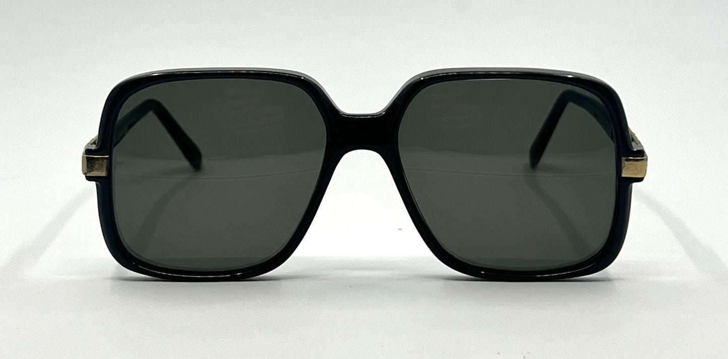 Sergio Valente Vintage Vintage Sunglasses-Black/Gold Deadstock-56mm