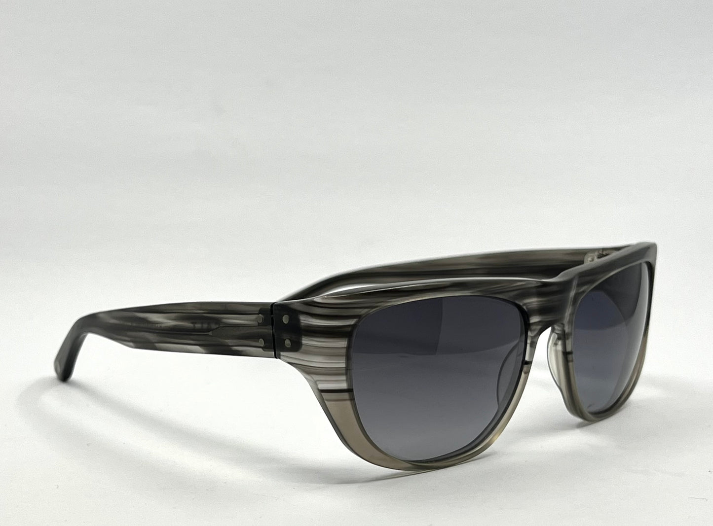 Salt. Polarized Sunglasses- Striated Grey Acetate-Japan-Unworn|Deadstock