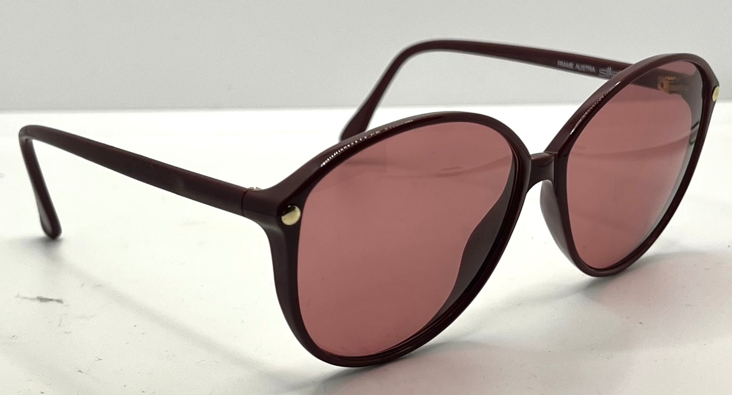 Silhouette Vintage Sunglasses W|New Solid Rose Custom Lenses-Unworn|Nos-Austria