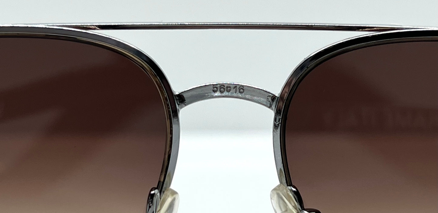 Marchon Marcolin 908|H2 Half-Rim Sunglasses w|New Custom Tobacco Gradient Tinted Lenses