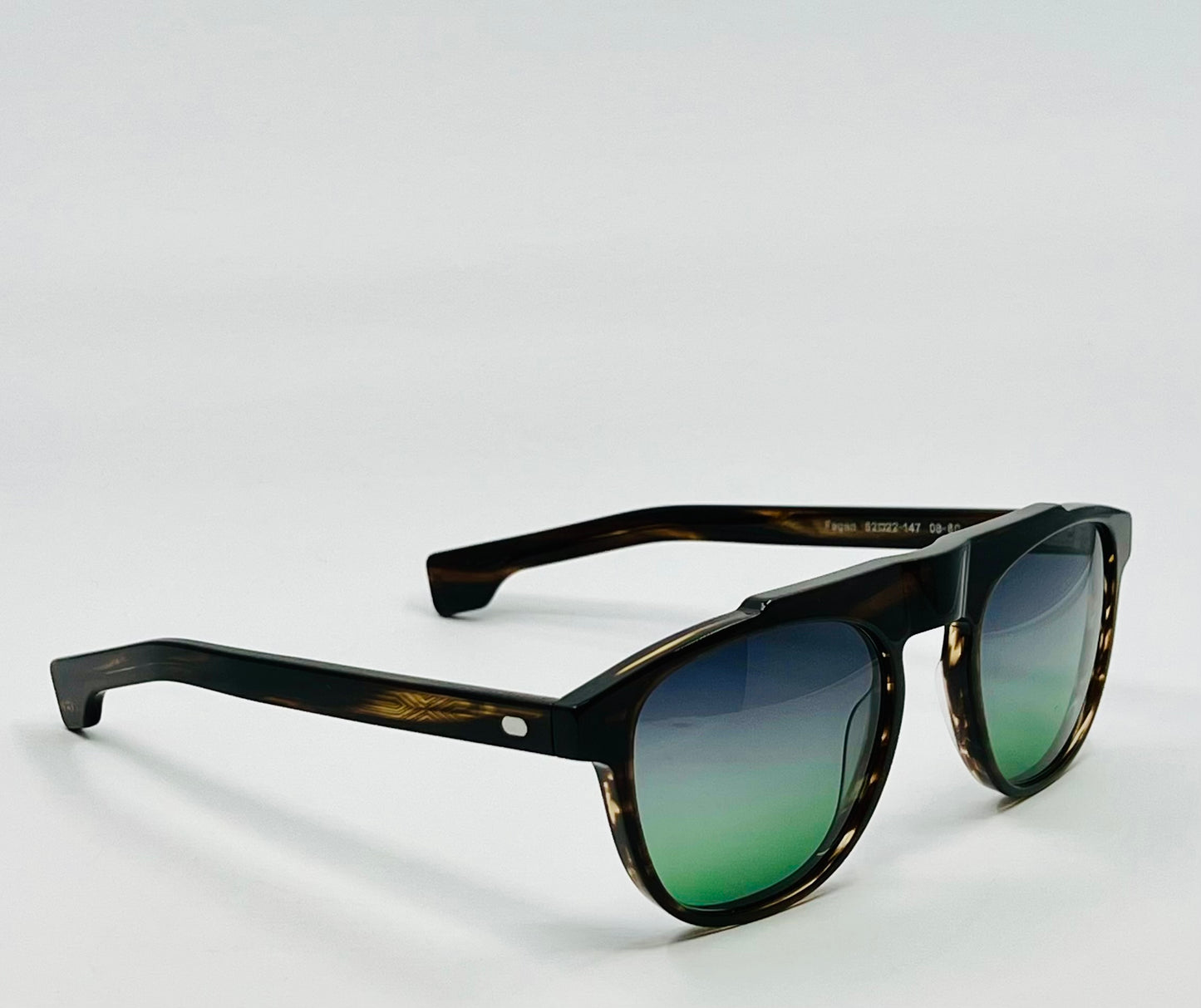 Entourage of 7 Fegan Sunglasses w|New Grey|Green Custom Gradient Lenses-New|Unworn-Full Kit-handmade in Japan