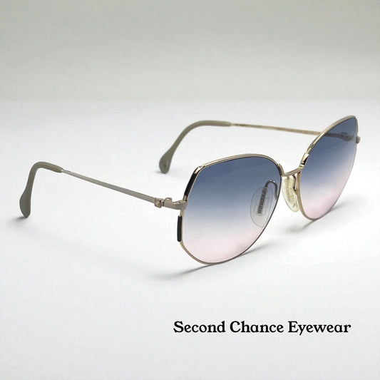 Zeiss W. Germany 6858 Vintage Sunglasses w|New Gradient Tinted Custom Lenses-56mm