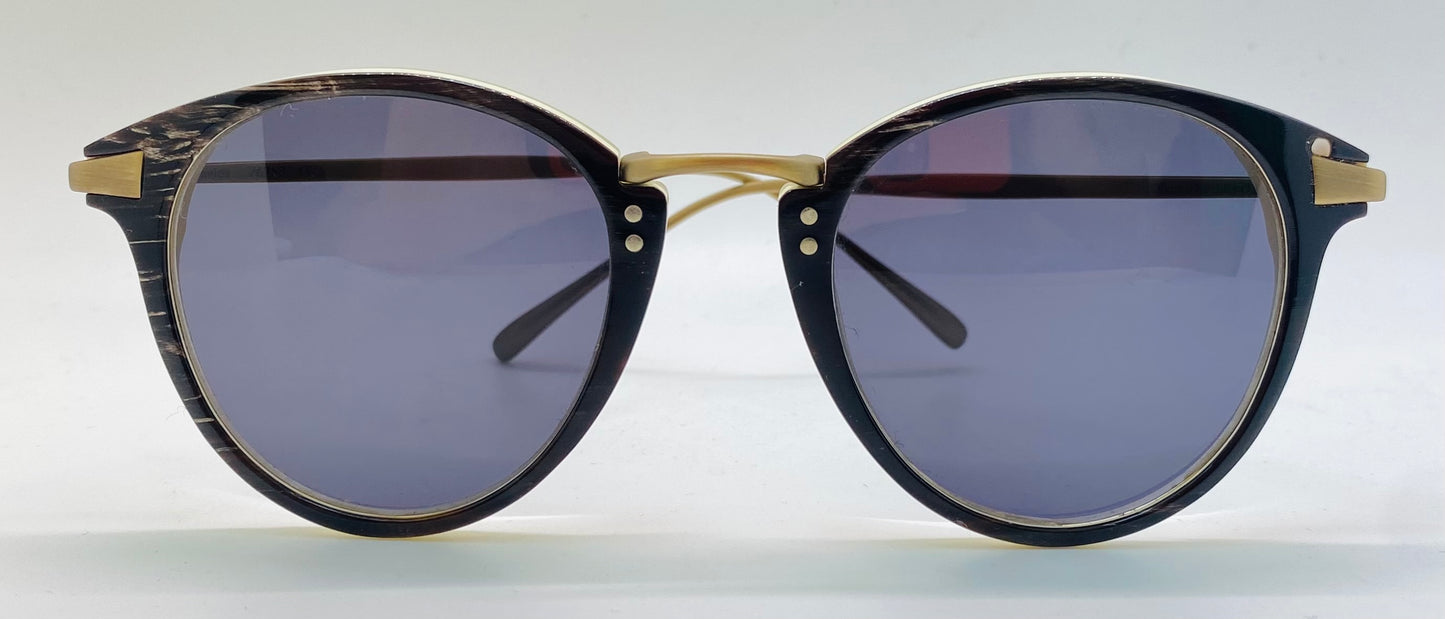 Tom Davies Bespoke Sunglasses - Model 76259 – Silver 925 & Natural Buffalo Horn Collection - Custom Luxury Frames