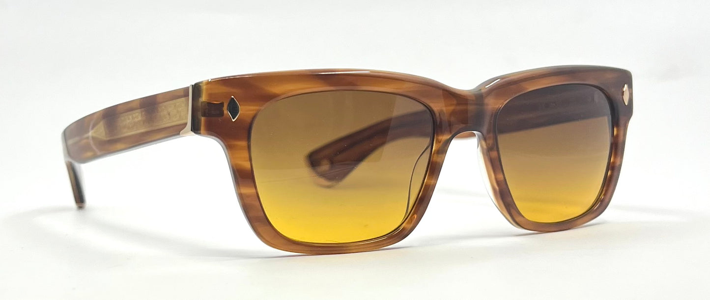 Garrett Leight x Officine Générale DB Sunglasses w/New, Custom Gradient Lenses-Full Kit/Unworn