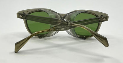 Bouton U-Fit-6 Z87 Safety Glasses USA-Original Green Mineral Glass Lenses-Vintage 1950s