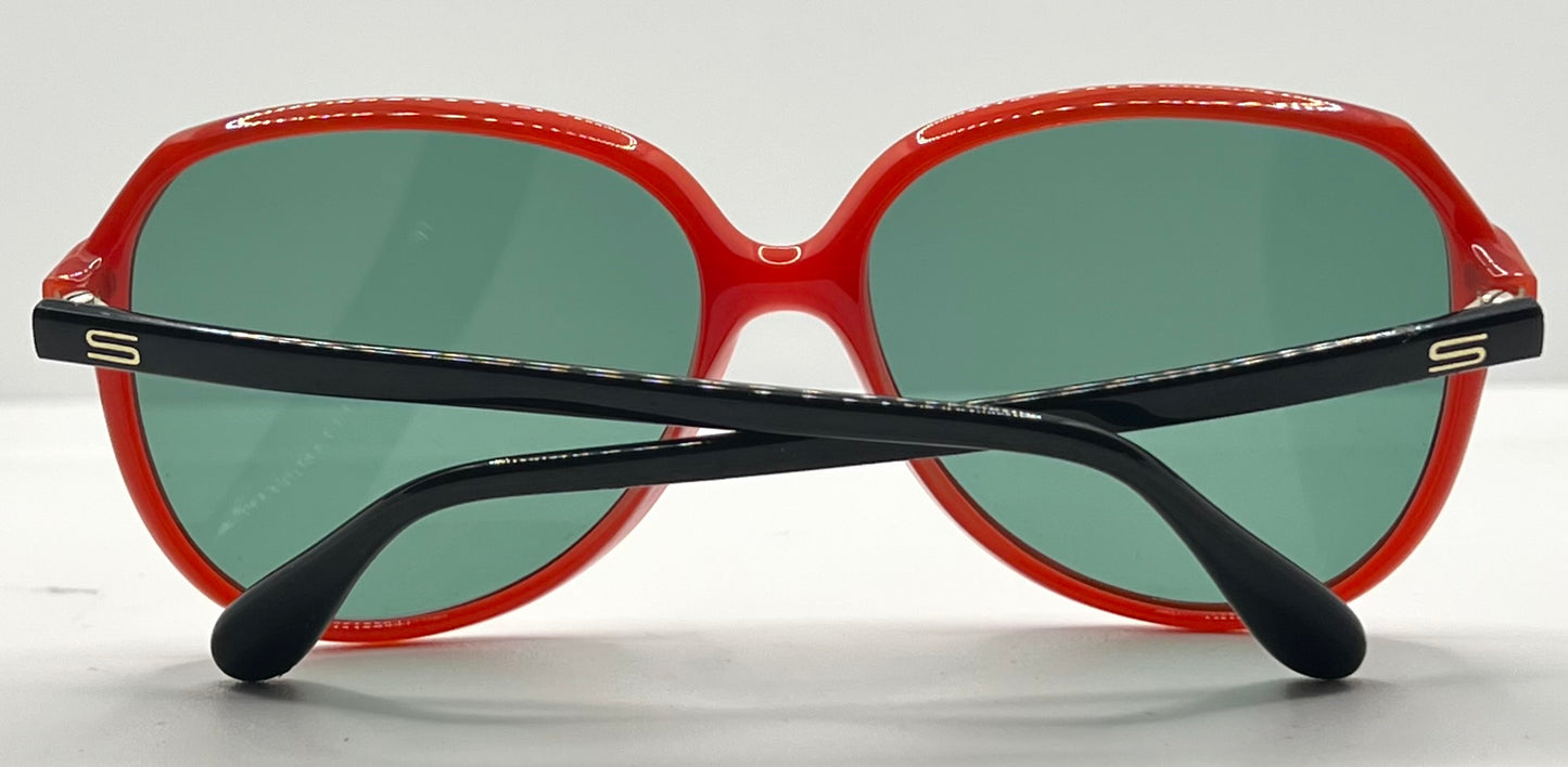 Silhouette Mod 1103 Vintage Sunglasses W|New Solid Green Custom Lenses-56Mm-Unworn