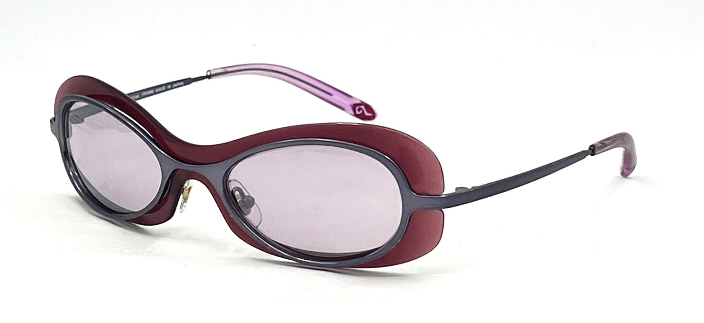 HIERO PV239 Y2K Titanium Japan Sculpted Oval Sunglasses Deadstock