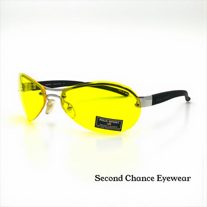 POLO SPORT Ralph Lauren 1036/S W8BPU Y2K Vintage Sunglasses-Yellow Lenses-63mm