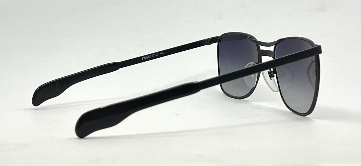 Safilo TEAM 7703 003-Y2K Vintage Sunglasses-New Smoke/Blue Custom Gradient Lenses