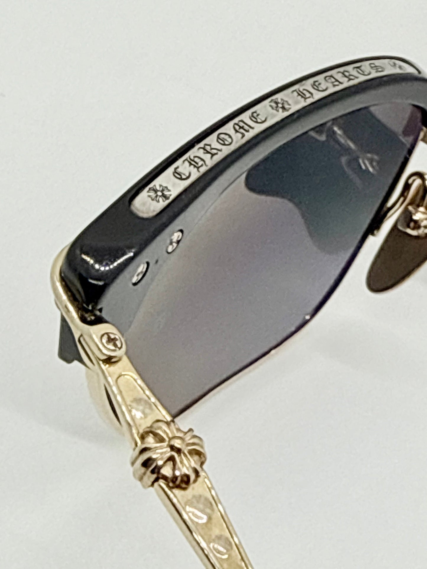 Chrome Hearts SLUNTRADICTION - Gold Sunglasses Zeiss Lenses Japan Authentic