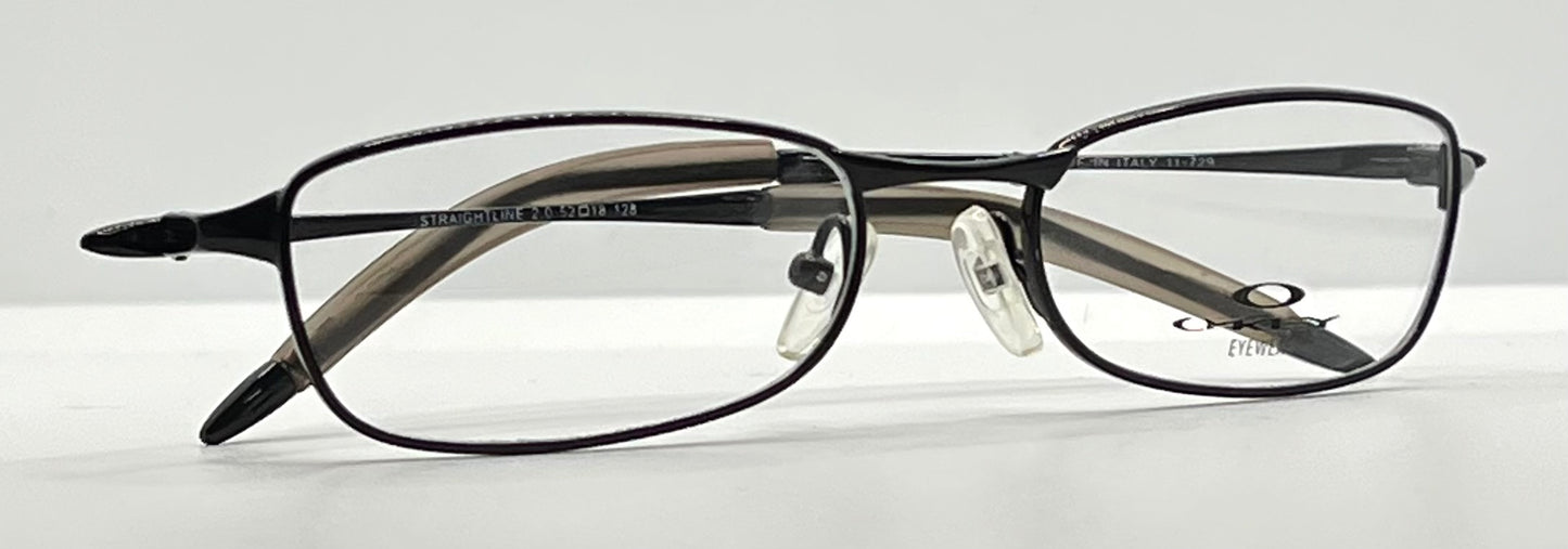 Oakley Straight Line 2.0 11-729 Eyeglasses Black 52mm-Deadstock|Unworn Vintage-Italy