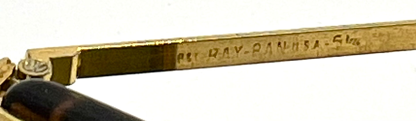 Vintage B&L Ray-Ban USA Pre-Olympian Deluxe Gold Tortoise Sunglasses BL Lenses