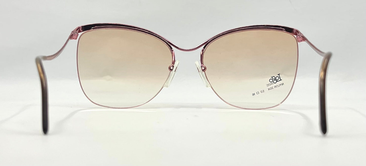 Logo Paris Nylon 304 Vintage Sunglasses Pink Gradient Unworn Deadstock 53