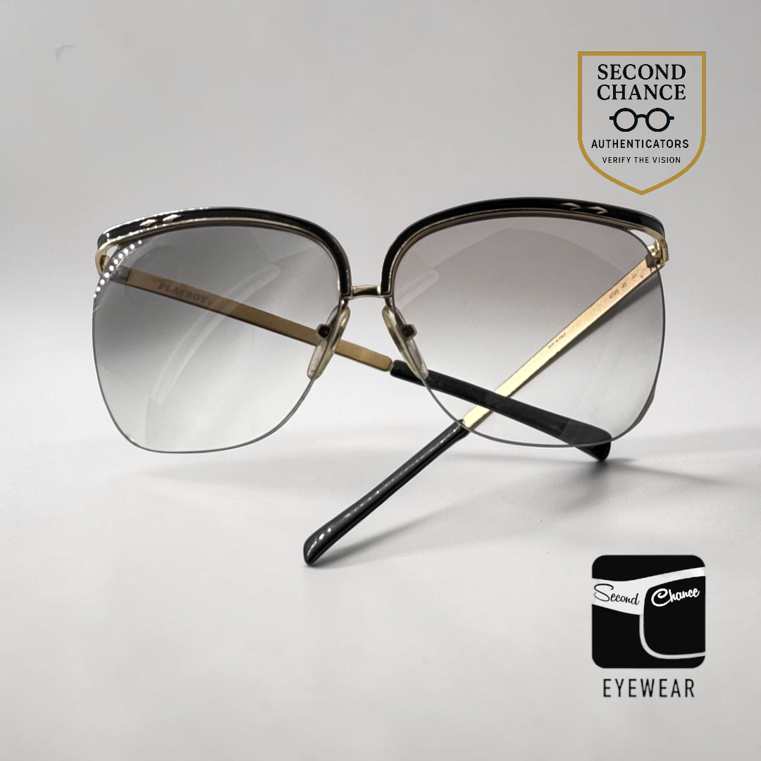 Playboy 4595 Vintage Rimless Sunglasses-70s Collector-Rare-Italy