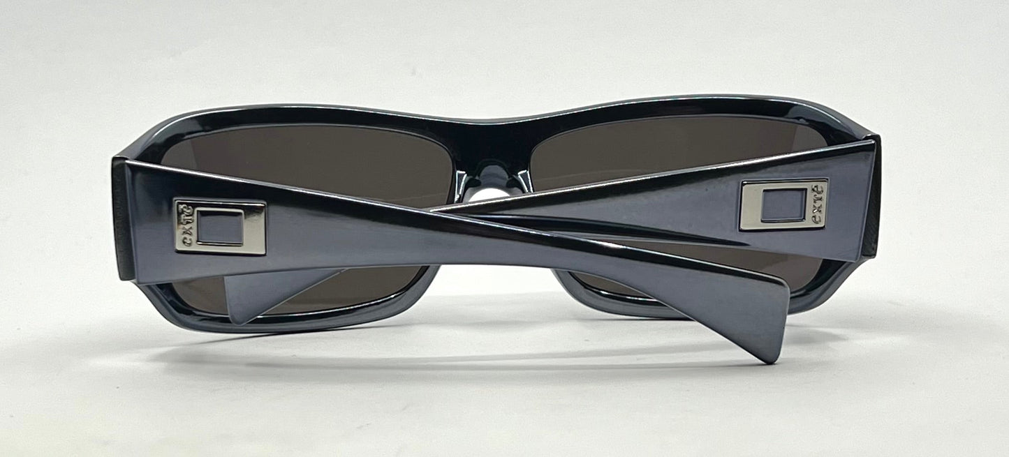 EXTE EX58710-Y2K Vintage Oversized Black Sunglasses 61mm-Italy