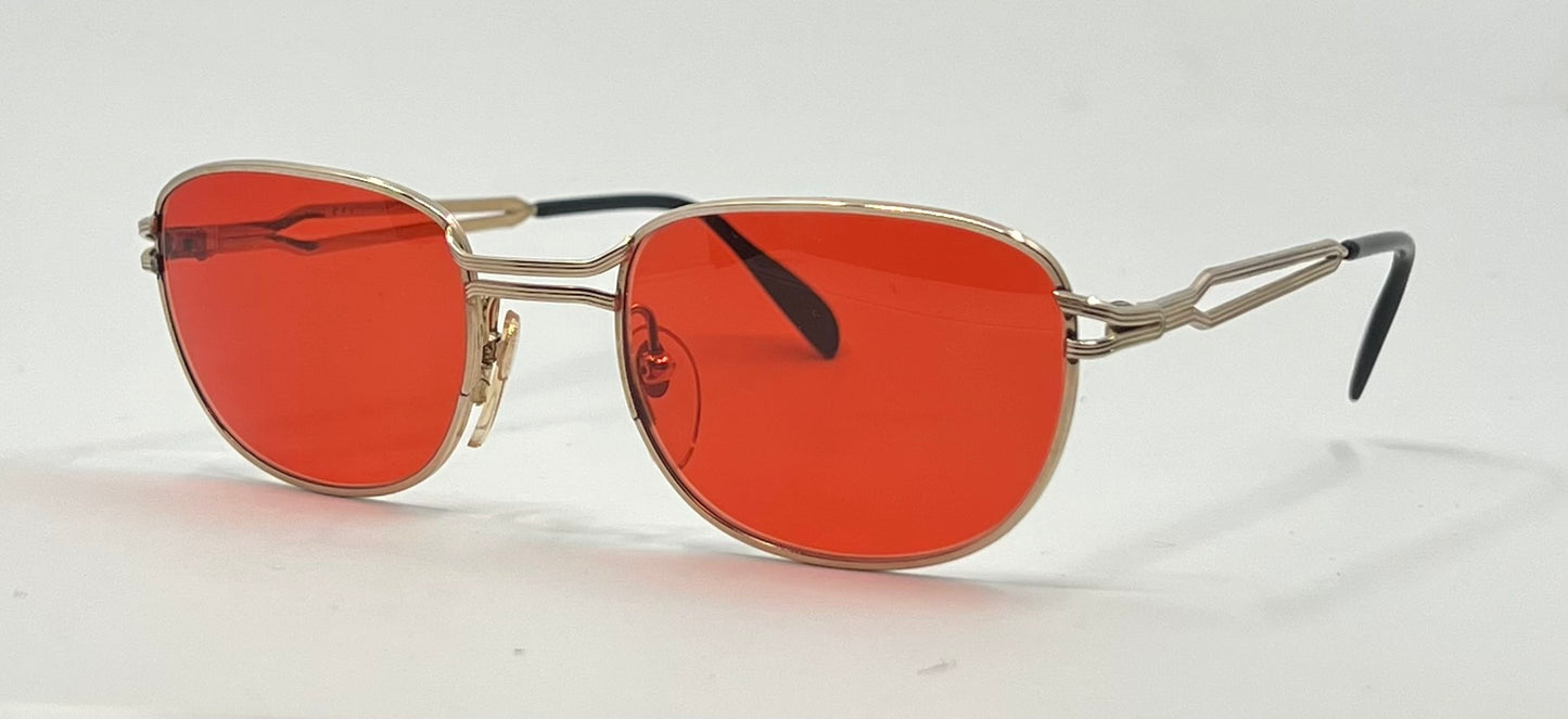 Gehami 219 Vintage 20/000 Gold-Filled Sunglasses w/New Red Custom Lenses