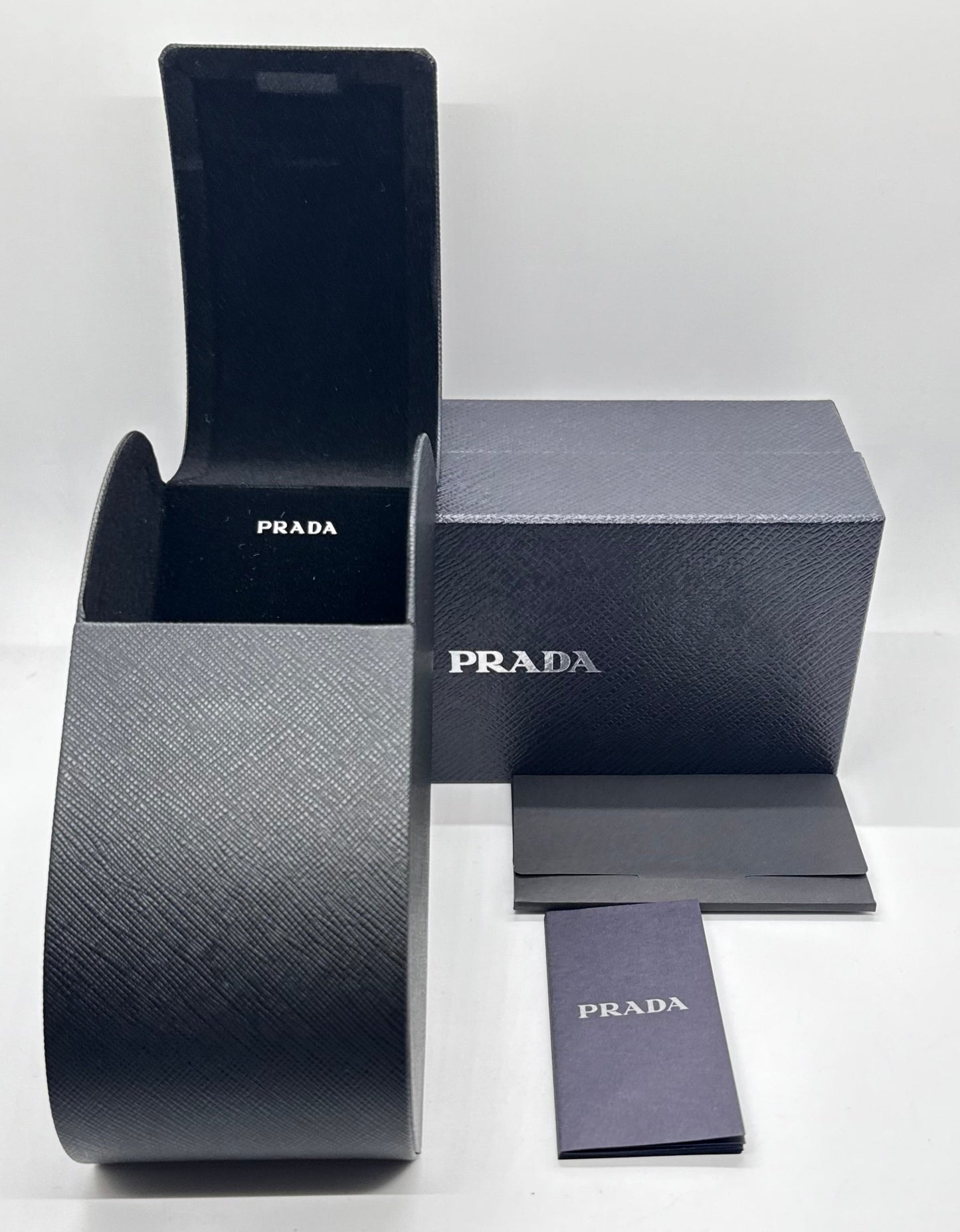 Prada SPR C05 Oversized Shield Sunglasses Black Unworn Full Kit Italy