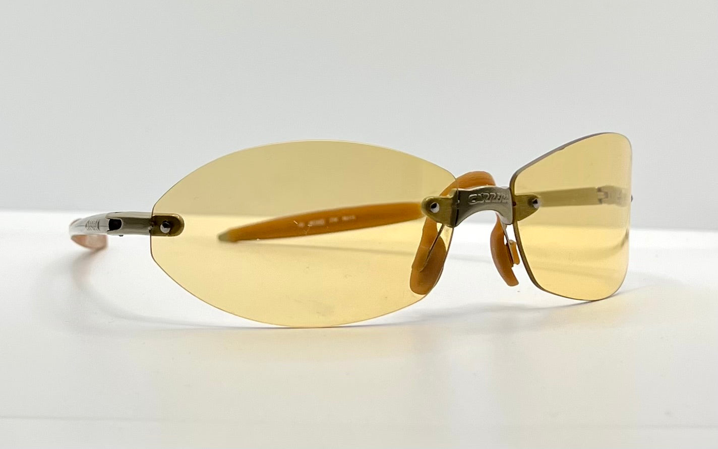 Carrera Wizard 28Z-Vintage Rimless Yellow Shield Sunglasses-66Mm-Italy