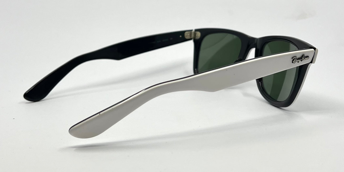 Ray-Ban RB2140 Wayfarer 956 Gloss White G-15 Sunglasses Made in Italy