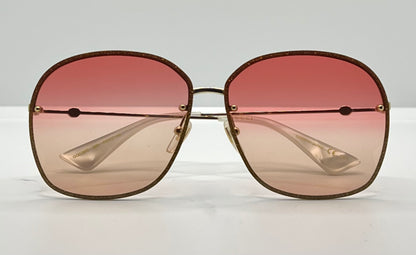 GUCCI GG0228S 005-Glitter Frame Sunglasses w/Gradient Pink/Yellow Lenses-Discontinued/Unworn-Japan