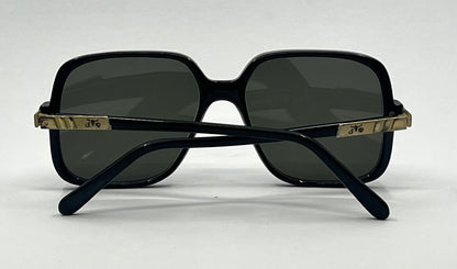 Sergio Valente Vintage Vintage Sunglasses-Black/Gold Deadstock-56mm
