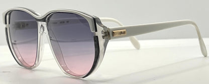 Silhouette M 1220 C 2952 Vintage White Sunglasses w|New Grey to Rose Gradient Custom Lenses-57mm-Austria