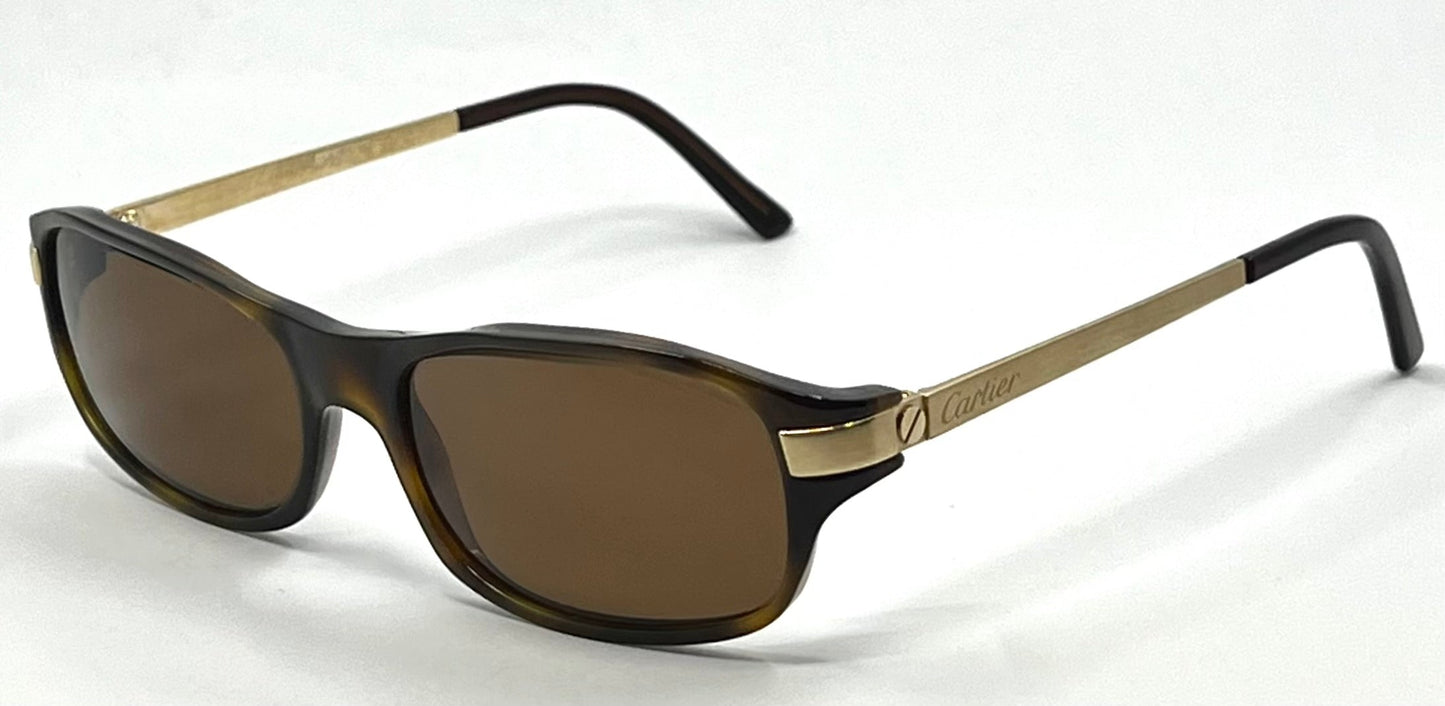Cartier Paris Vintage France Tortoise Sunglasses NOS Box Zeiss Polarized Gold
