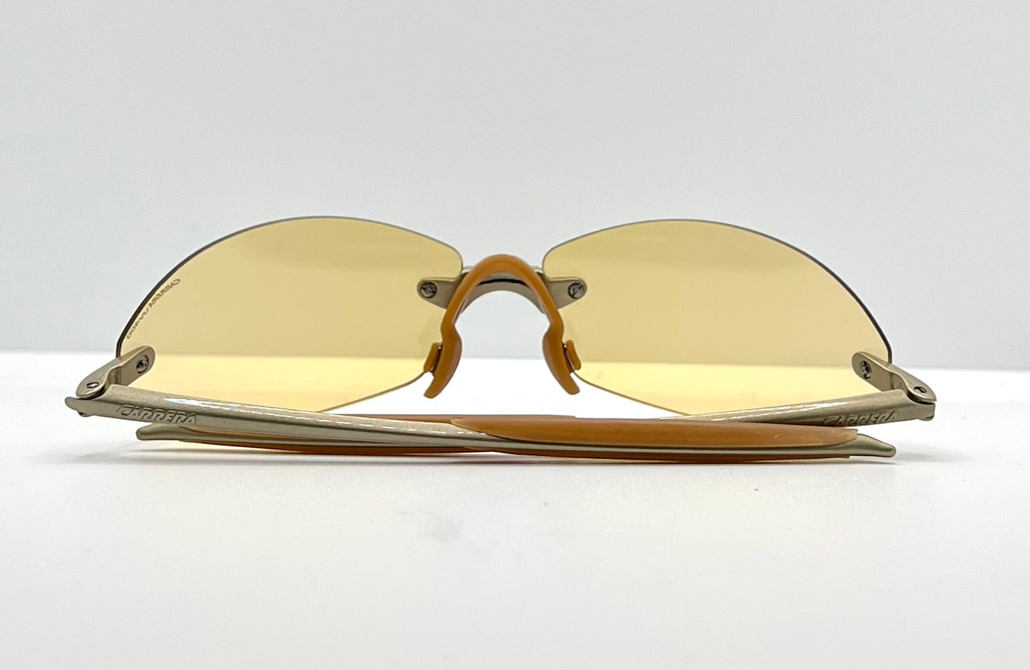 Carrera Wizard 28Z-Vintage Rimless Yellow Shield Sunglasses-66Mm-Italy
