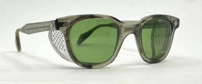 Bouton U-Fit-6 Z87 Safety Glasses USA-Original Green Mineral Glass Lenses-Vintage 1950s