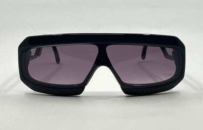 Claudia Carlotti Zenith CS-10 Vintage Shield Sunglasses Black/Gold Collector’s Cond